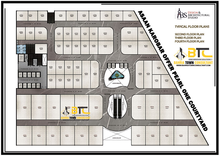 Asaan Karobar Offer Pearl One Courtyard Commercial Floor Plan Typical Floor