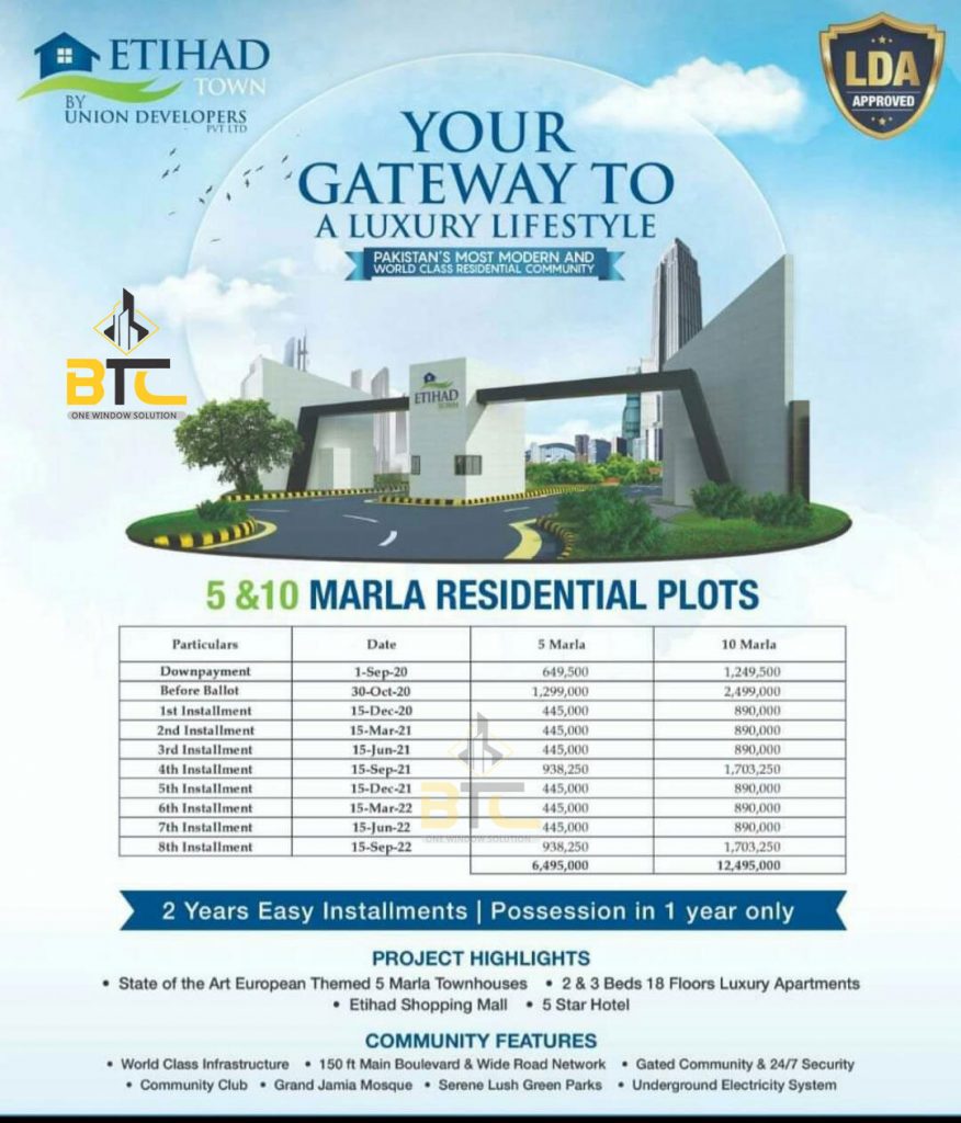 Etihad Town Phase 2 Residential Payment Plan