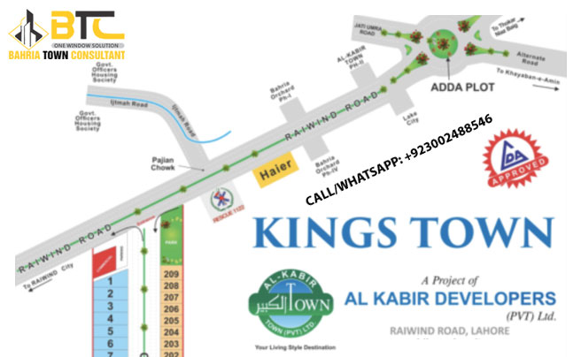 Kings Town Raiwind Road Lahore Location Map