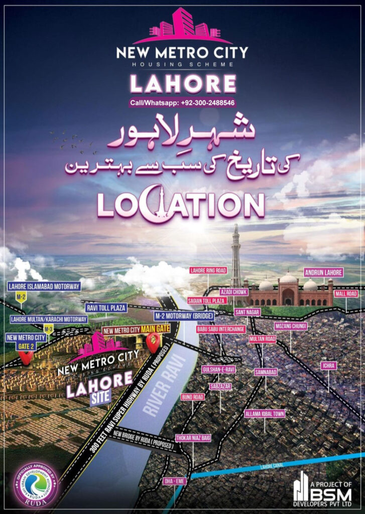 New Metro City Lahore Location