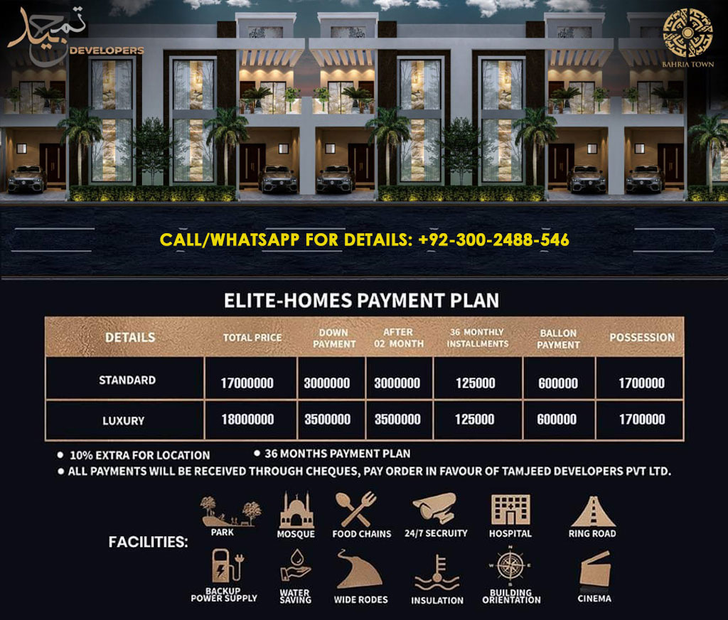 Elite Homes Payment Plan